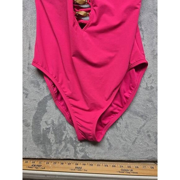 Rod Beattie Bleu Swimwear for Women Size 10 Pink With Beaded Accents Adjustable - Picture 5 of 11